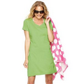 L.A.T. Sportswear Women's Fine Jersey V-Neck Cover-Up Dress